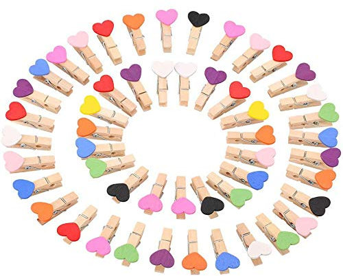 LIZHIGE Clips Photo en Bois,100Pcs Pince à Linge en Bois,Pinces à Linge colorées Mini Pinces pour décor Photo Craft DIY Clip pour Noël/Anniversaire/Fête/Mariage (Couleurs colorées)​