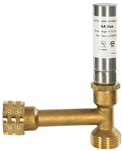 EFIELD MH-Y-241 Tee Stainless Steel Water Hammer Arrestors, 3/4 Inch Swivel FHT x 3/4 Inch MHT,(HAMMER016)