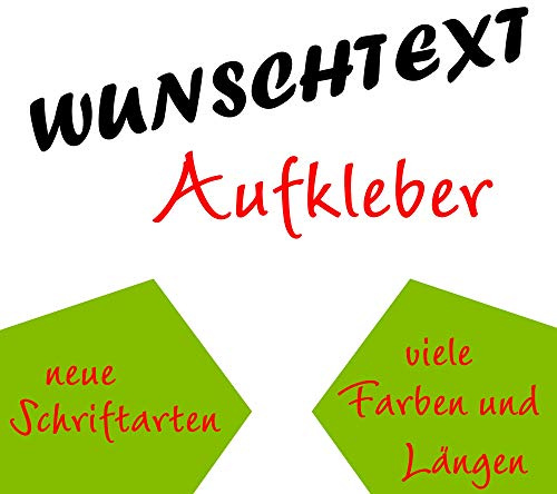 Schriftzug Aufkleber selbst gestalten – Wunschtext & Autoaufkleber | Mit Vorschau personalisieren – Namensaufkleber, Buchstaben und Zahlen; Schrift, Farbe und Größe wählen, 10–200 cm