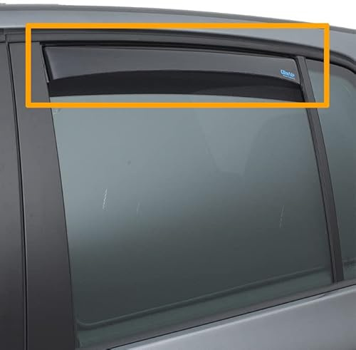 Hintere Windabweiser (1 Set) für die Fahrer und Beifahrerseite-CLS0044347D passend für Ford Focus TYP DYB, FLH, 4/5-Door, 2011-2018 DUNKLE Version