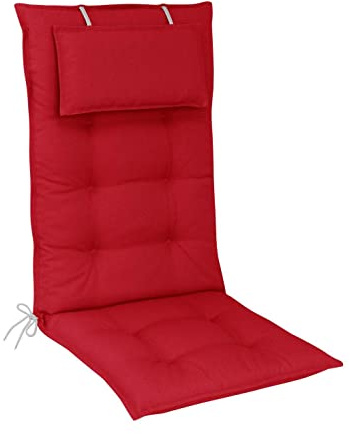 elGiga Hochlehner-Auflage Marbella Marsala Rot 120 x 50 x 7 cm