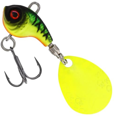 Westin Jigspinner zum Barschangeln & Forellenangeln DropBite Tungsten Spin Tail Jig 1,8cm 9g, Farbe:Firetiger