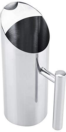 Wakects Jarra de Agua de Acero Inoxidable con Protector de Hielo y Asa, 1.5 L, para Hogar y Hotel
