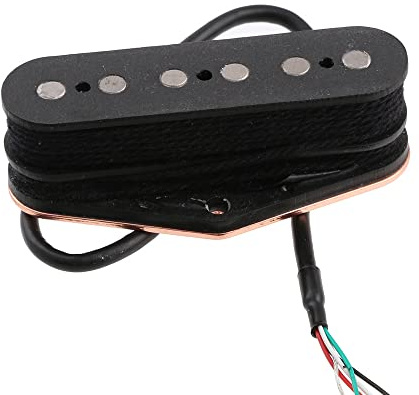 LYWSMSK Alnico 5 Humbucker Größe Single Stack Tele Bridge Tonabnehmer für Tele Telecaster E-Gitarre Schwarz