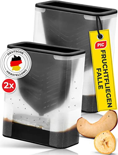 PIC Trappola Mosche - Trappola per Mosche della Frutta da Cucina Riutilizzabile, Soluzione Efficace acchiappa mosche della Frutta