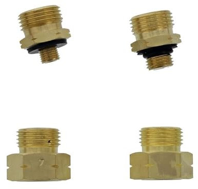 BOGAPRO Euro-Füll-Set D zum Befüllen Deutscher Gasflaschen im Ausland, 4 Stück, Gasflaschen Adapter für Verschiedene europäische Länder inkl. Polybeutel