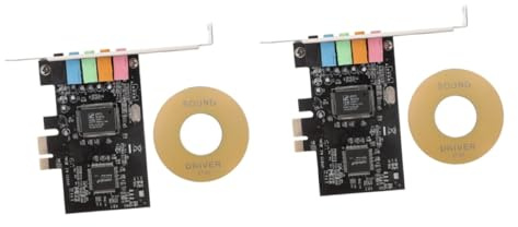 PartyKindom 2 Pièces Carte Son Cartes Son Carte Son Pcie Carte Son Interne XP Carte Son Entrée Microphone Carte Son De Carte Son Multicanal Carte Audio Pcie À 51 Carte Son Surround