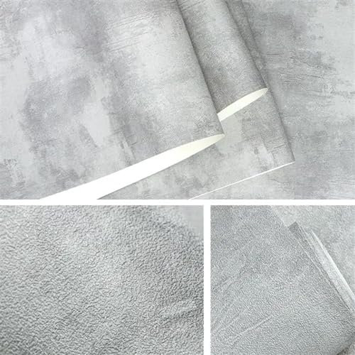 Tapete, graue Zement-PVC-Tapete für Wände, Schlafzimmer, Wohnzimmer, Bar, Café, Restaurant, Geschäft, Beton-Hintergrund, Tapetenrolle (Farbe: 3, Größe: 10 m x 53 cm)