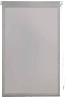 INTERBLIND Premium Rollo, transparent, glatt, 62 x 180 cm, Montage ohne Werkzeug, Silber