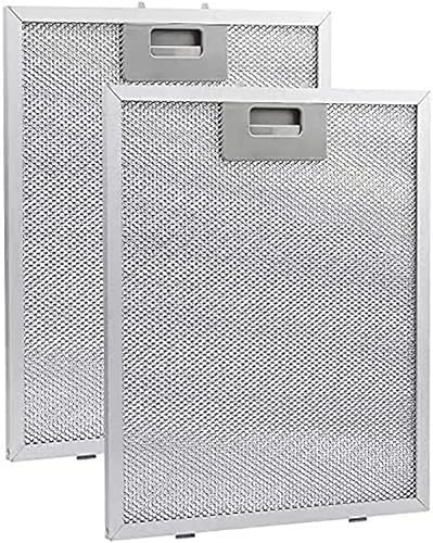 RDAHSUEHH 2 Stück Dunstabzugshaube Metall Fettfilter 340 x 280 x 9 mm für Metall Dunstabzugshaube Fettfilter