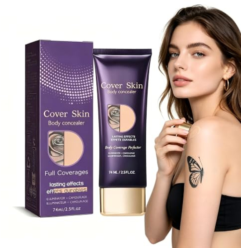 Mikabila 74 ml x 2 st vattentät ärrconcealer, tatueringskorrigerare, professionell uppgradering ärr tatuering concealer dolda fläckar smink krämskydd