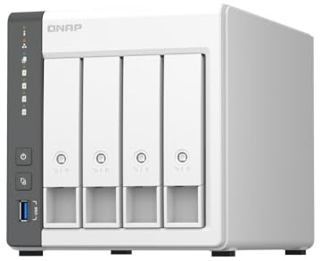 Qnap TS-433-4G ARM 4-Core Cortex-A55 2,0GHz Prozessor, 4 GB onboard (Nicht erweiterbar) Bundle mit 4X 2TB Bestpreis Festplatte