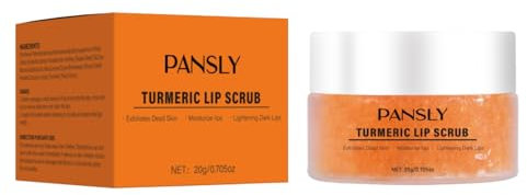 IZBEAUVO Turmeric Lip Scrub Exfoliator, Vitamin C Lip Scrub Exfoliates Dead Skin