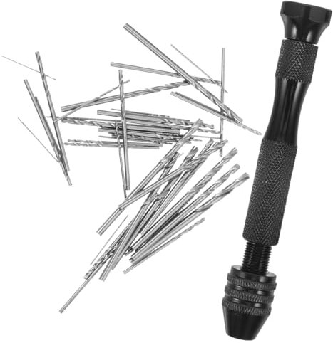 jojofuny Taladro Manual de Metal de Brocas, Diseño Compacto, para Manualidades y Piezas Pequeñas, Fácil de Llevar y Guardar