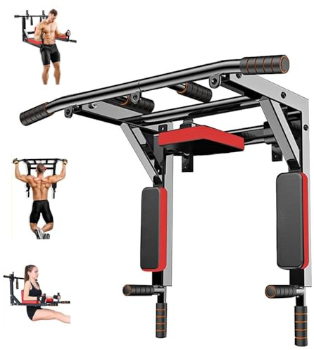 FFitness Sbarra per trazioni a Muro Sbarra Multifunzione Pull Up Bar Montaggio a Soffitto Stazione di sollevamento Chin Up Dip Station