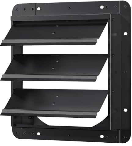 16 Inch Aluminum Automatic Shutter Louver Vent (No Fan Blades and Motor) for Home Attics, Workshops, Barn, Greenhouse