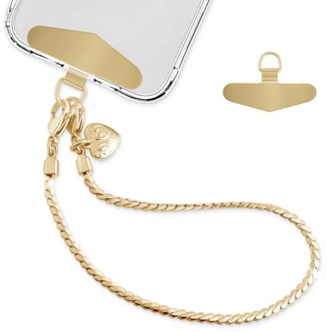 BLACK PATHON Phone Charm Strap With Metal Chain Detachable Wrist Strap For iPhone Anti Theft Strap Phone Chain Wristlet