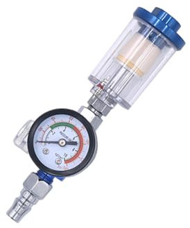 OSALADI 1satz Druckminderer Mit Öl-wasser-trennsystem Mit Druckregler Und Manometer Für Pneumatik-anwendungen Und Werkstattnutzung