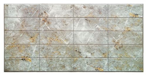 Grace Baltic Panneaux muraux 3D de qualité supérieure - Revêtement mural - Revêtement en PVC - Décoration murale - Autocollants muraux élastiques de 1 mm d'épaisseur (‎Effet Marbre)