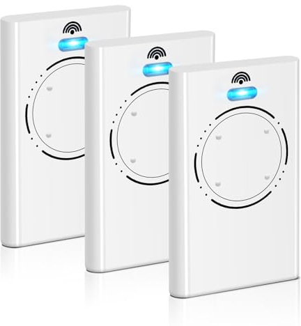 Set di 3 Telecomando Cancello, 868 MHz Universale Telecomando Cancello 4 Canali, Compatibile con XT4 868 SLH LR, Bianco