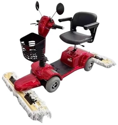 Barredora de Empuje Industrial Conducción de Carro de Polvo eléctrico, Piso Comercial, Taller de fábrica de propiedades, vehículo de Limpieza, fregadora de Pisos(Red)