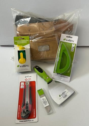 Kit iniciación pladur: - Tiralineas - Cutter 18mm - Recambio Cutter - Escofina - Espatula 100mm - Talega