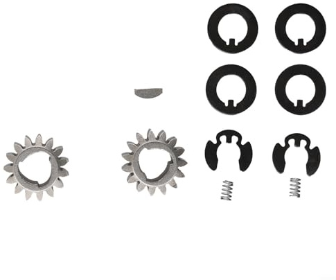 Bulevisiter Kit de engranajes de transmisión de rueda para cortacésped, piezas de repuesto, arandelas de empuje, clips de retención para cortacéspedes con engranajes de piñón, arandelas de empuje