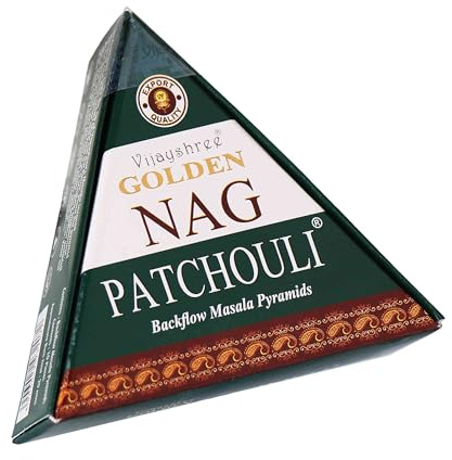 NKlaus Lot de 10 cônes d'encens Patchouli Or