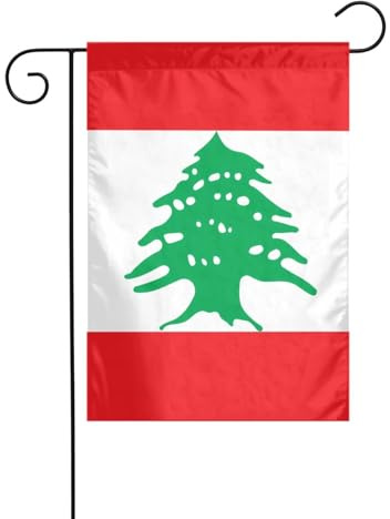 BROLEO Drapeau du Liban imprimé quatre saisons drapeau de jardin décoration cour 30,5 x 45,7 cm