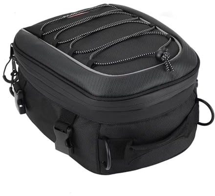 maletas para moto Universal Para R1200 R1250GS Bolsas De Cola De Moto Expandible 7-12L Asiento Trasero Bolsa De Almacenaje Con Correa De Hombro