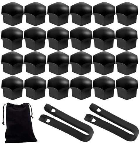 MABEINIU 24 Pcs Car Wheel Lug Nut Covers for Mercedes Vito W639 ab Bj. 2003-2014, Hexagonal Tire Nut Covers Bolt Caps Hub Screw Cover Wheel Bolt Caps Automotive,19mm