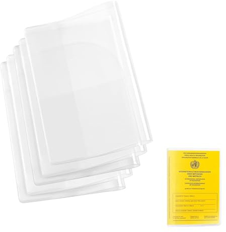 5 x Reisepasshülle für den NEUEN Pass – Robuste Schutzhülle im 5er-Pack | Transparente, reißfeste 13.5x19 cm Standardgröße; praktisches Reise-Zubehör für Erwachsene unterwegs.