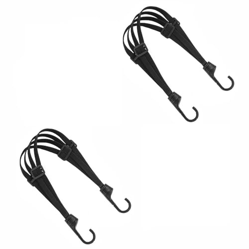 Fahrradhakenseil, Gepäckgurte, hohe Elastizität, Spanngurte mit Haken und Schiebeschnalle, für Fahrräder, Motorräder, Gepäckträger (60 cm)