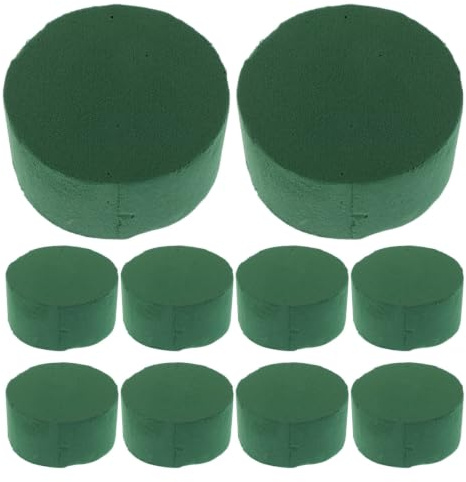 EPIGEIST 20 pièces Mousse Art Floral Ronde Absorbante pour Bouquet Bloc de Mousse Piquer Fleurs Base Humide pour Projets DIY Mariage Décoration