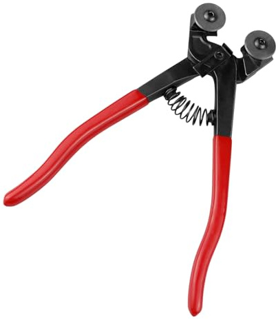 Glass Mosaic Pliers, Glass Cutter Tools - Manual Cutting Tools with Comfortable Handle 8 Inch Tile Cutter Pliers, Aluminium Alloy Mica Glass and Ceramic for Multipurpose Outdoor Indoo