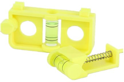 Livella per archi composti - Livella a bolla ABS per accordatura e montaggio dell'arco, strumento di allineamento verticale e orizzontale per kit combo (giallo)