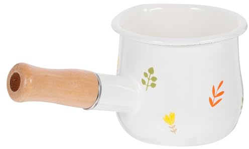 TIKODIDA Olla Esmaltada Pequeña Asa Resistente al Calor, Mini Cacerola para Leche y Salsas, Apta para Estufas de Inducción y Cocina Eléctrica, Cacerola Multifunción para Alimentos