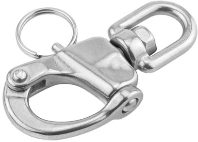PIXZCSA Heavy Duty Marine Swivel Bail Snap Shackle Designed For Quick Release Solutions In Various Activities Boat Swivel Eye Snap Shackle Marine Boat Assembly