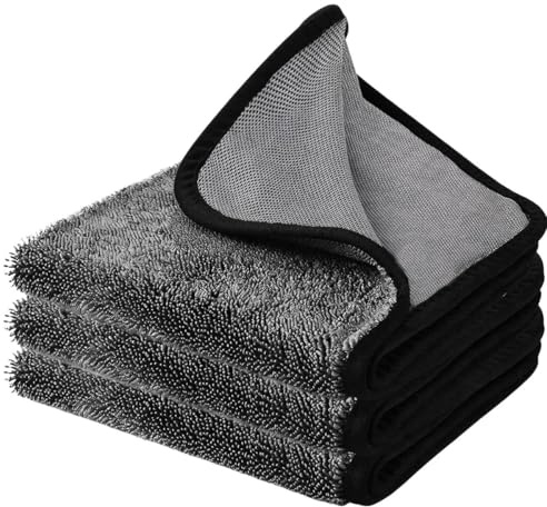 3Pcs Magic Bathroom Wipe Drying Cloth, 40×60cm Microfibre Cloth, Car Drying Towel Extra Large, Removes Limescale & Hard Water Stains in Seconds with Just Water – Streak-Free for Shower Glass & Tiles