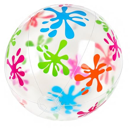 JOVYTH Pelota de Playa Hinchable 35cm, 1 Unidad Multicolor. Ideal para Niños y Adultos, Fácil de Inflar, Perfecta para Piscina y Juegos Acuáticos de Verano.