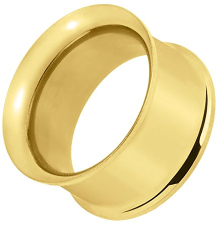 Piersando Flesh Tunnel Ohr Plug Piercing Double Flared ohne Gewinde Edelstahl Ohrtunnel Farbige Ohrpiercing