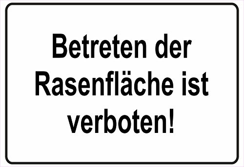 Schild Hinweisschild Hinweis Betreten der Rasenfläche verboten Rasen Verbot