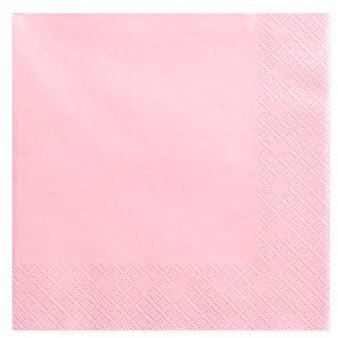 Servietten 33x33 cm 3-lagig 20 Stück Papierservietten Servierten für Geburtstag Hochzeit und Party hellrosa/Napkins 3 layers light pink 33x33cm (1 pkt / 20 pc.)