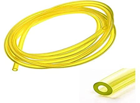 cyclingcolors durite essence 2.5mm x 5mm x 1m jaune transparente silicone tondeuse motoculteur tracteur débroussailleuse taille haie tronçonneuse coupe bordure