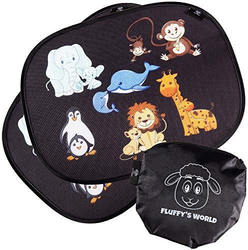 Fluffy's World Parasol Para Ventana Lateral, Para Bebé y Niños