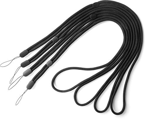 trage.band® verstellbares Trageband/Umhängeband, 4 St schwarz | Langes verstellbares Umhängeband / Lanyard. Zuverlässig, bequem und hochwertig.