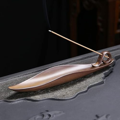 Räucherstäbchenhalter aus Keramik - 3 Löcher, Leicht zu reinigen, Rauchstäbchenhalter aus Porzellan, mit Auffangsschale Weihrauchbrenner - Ideal füy Yoga und Dekoration