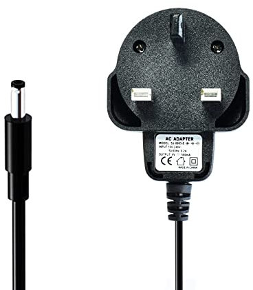 Amuzik 9V DC Pedal Power Supply Adapter For Guitar Pedals for BOSS Zoom Guitar Multi Effects Pedal - 500mA Power Supply UL Listed, Center Negative