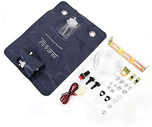 OUKENS Kit Lavavetri, Pompa Lavavetri Universale 12v Con Kit Borsa Portabottiglie Adatta per Auto D'Epoca 151286776374