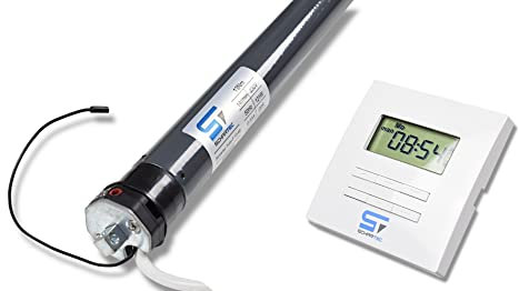 SCHARTEC Set completo per motore per tapparelle, con timer e timer, per tapparelle (tubo F 20-60 con Time F)